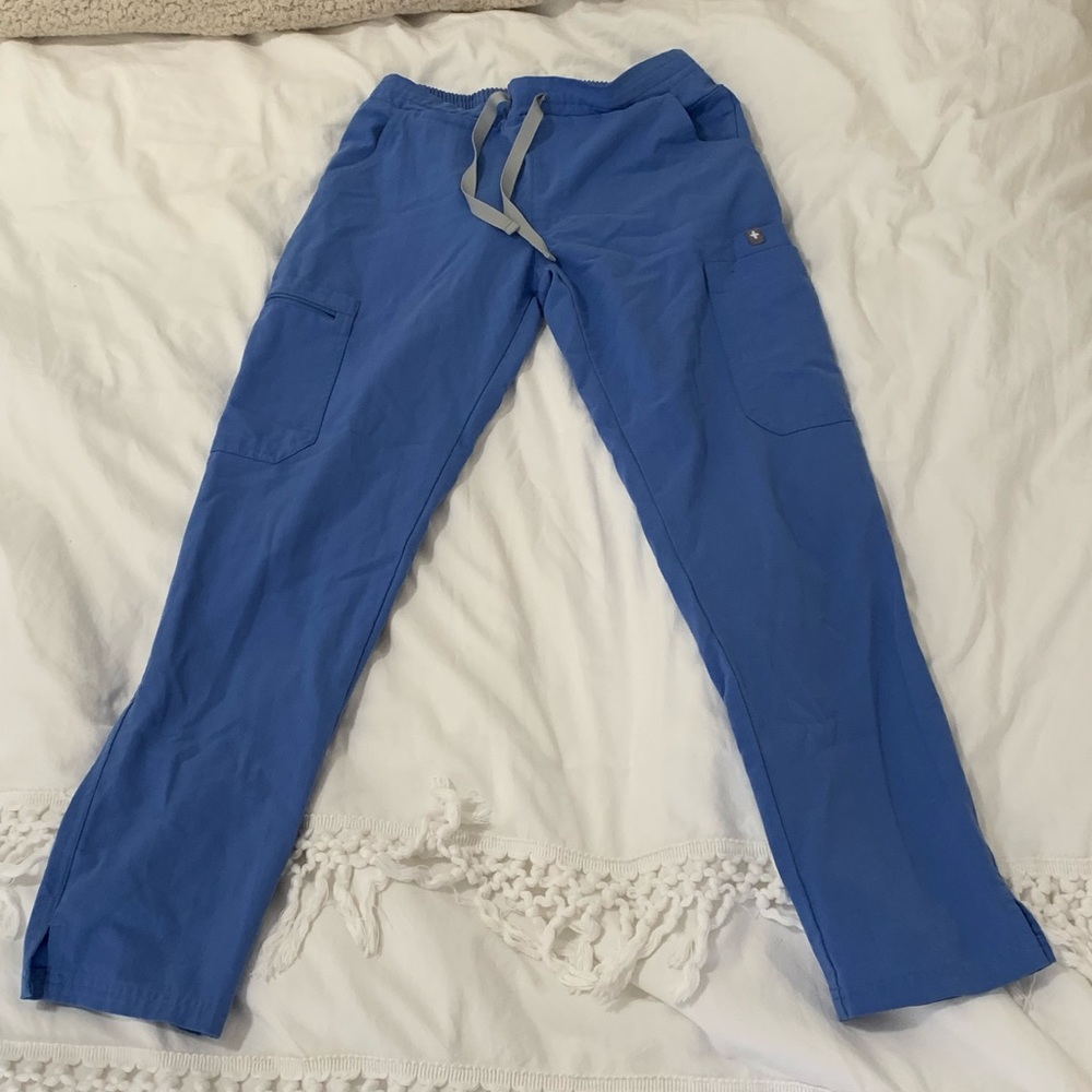 Figs Yola Skinny Scrub Pants in Ceil Blue XS Petite